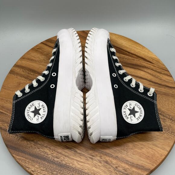 Converse CTAS All Star Lift Shoes Womens 9 Black Platform Lug Canvas Hi Sneakers